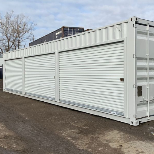 Conteneur-40-pieds-avec-3-portes-roulantes.png Contenedor de 40 Pies con 3 Puertas Enrollables - Imagen 1