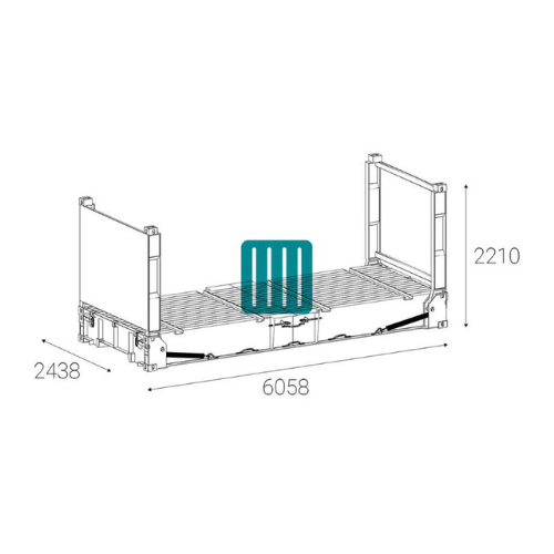 FLATR.png Contenedor flat rack de 20 pies - Imagen 3